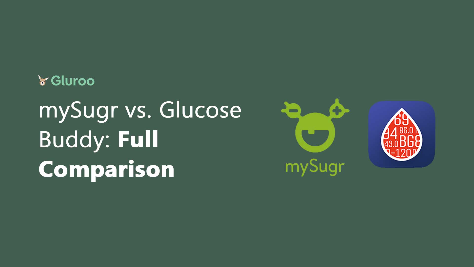 mySugr vs. Glucose Buddy Full App Comparison