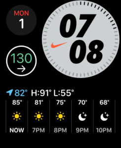 130 blood sugar on an Apple Watch
