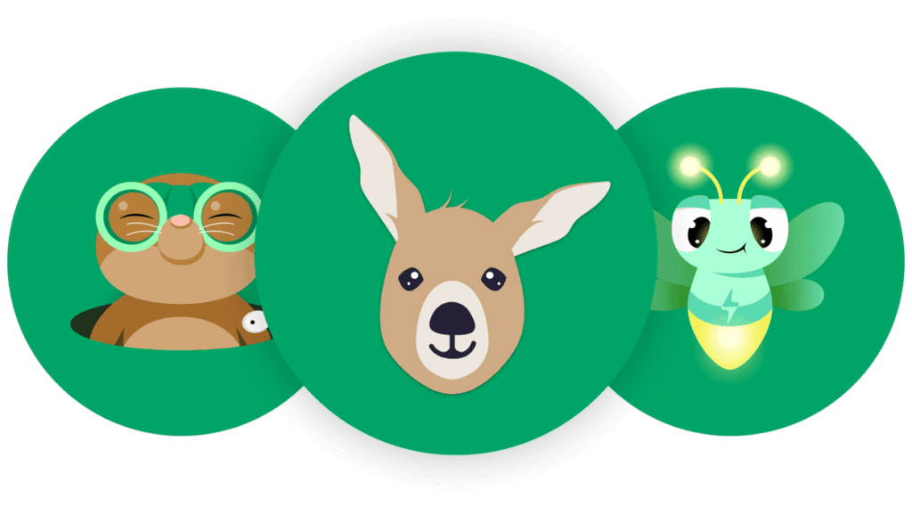 Gluroo, GotCGM and FlashSnack mascots